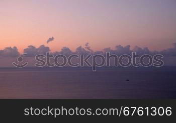 Cloudscape above the sea at sunrise