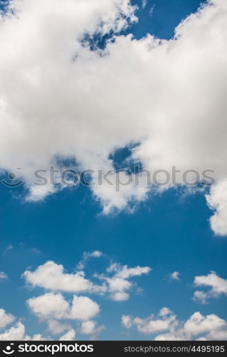 Cloudscape of bright blue sky