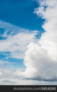 Cloudscape of bright blue sky