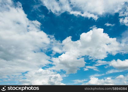 Cloudscape of bright blue sky