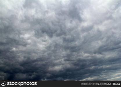 cloudy dramatic sky before tropical hurricane stom