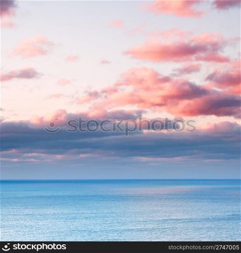 Cloudy morning seascape
