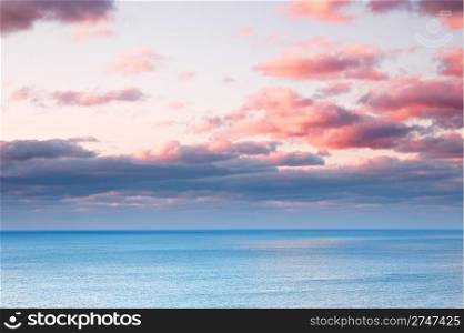 Cloudy morning seascape