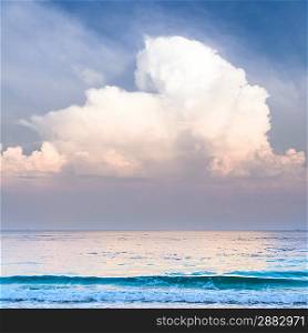 cloudy seascape at sunny day