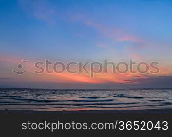 cloudy seascape at sunny day