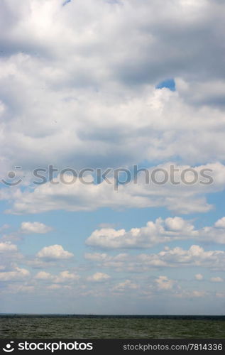 Cloudy sky above a sea