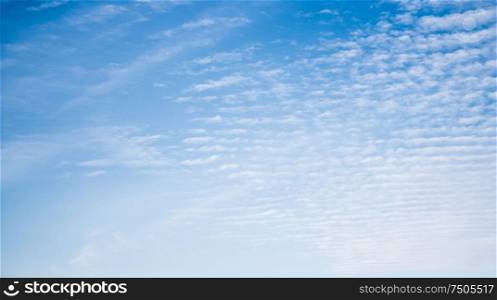 Cloudy sky and morning. Summer outdoor background. Cloudy sky and morning