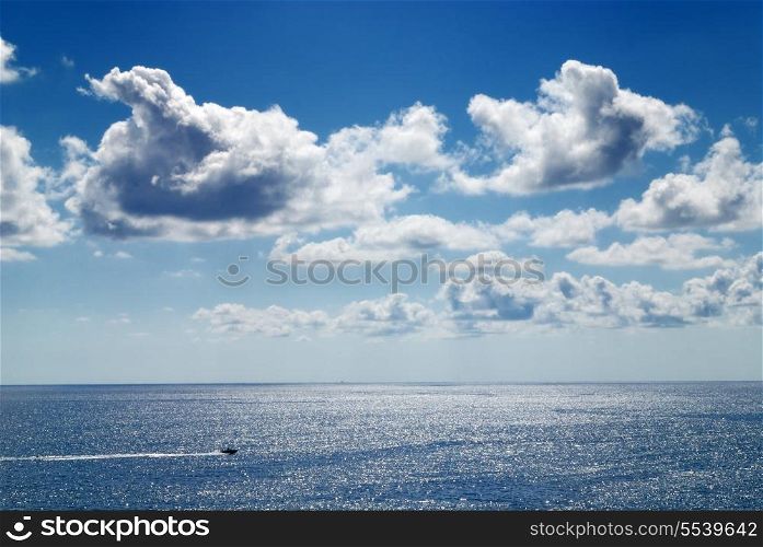 cloudy sky and sea