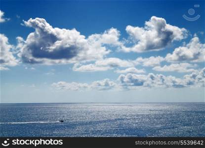 cloudy sky and sea