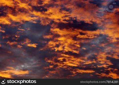 Cloudy sky, sunset, texture, background