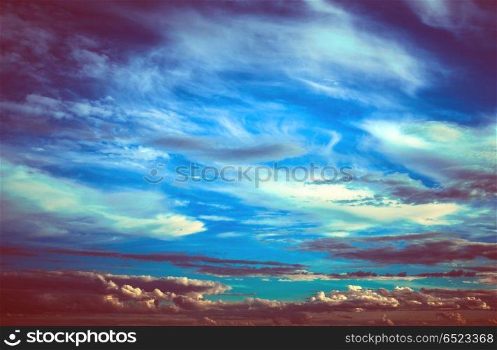 Cloudy sky weather panorama background. Cloudy sky weather panorama background. Summer shot. Cloudy sky weather panorama background
