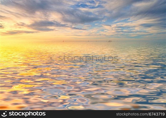 cloudy sunrise seascape