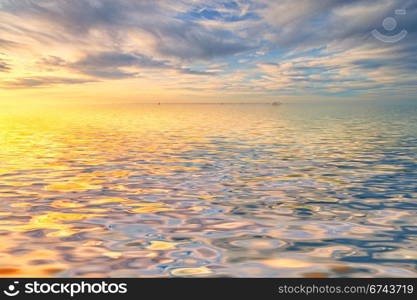 cloudy sunrise seascape