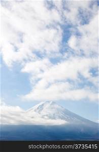 Cloudy with Mountain Fuji fujisan at Yamanashi Japan