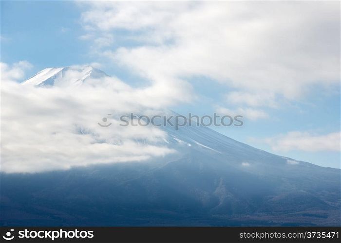 Cloudy with Mountain Fuji fujisan at Yamanashi Japan