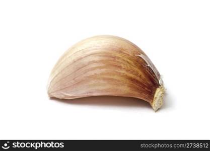 clove of garlic isolated on white background