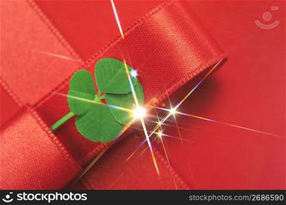 Clover and Red ribbon