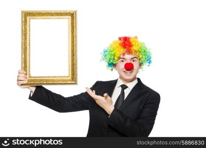 Clown isolated on the white background