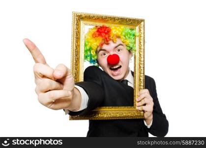 Clown isolated on the white background