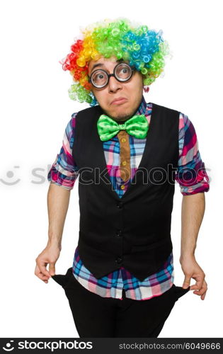 Clown isolated on the white background