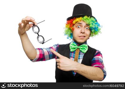 Clown isolated on the white background