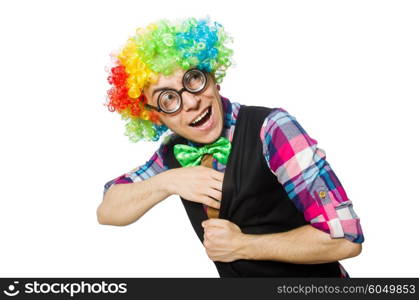 Clown isolated on the white background