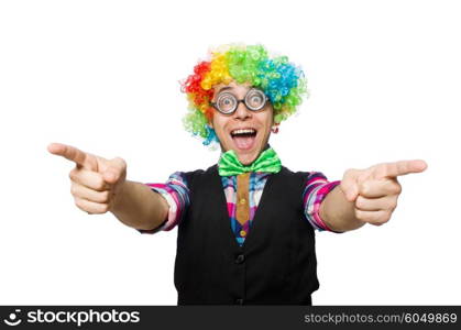 Clown isolated on the white background