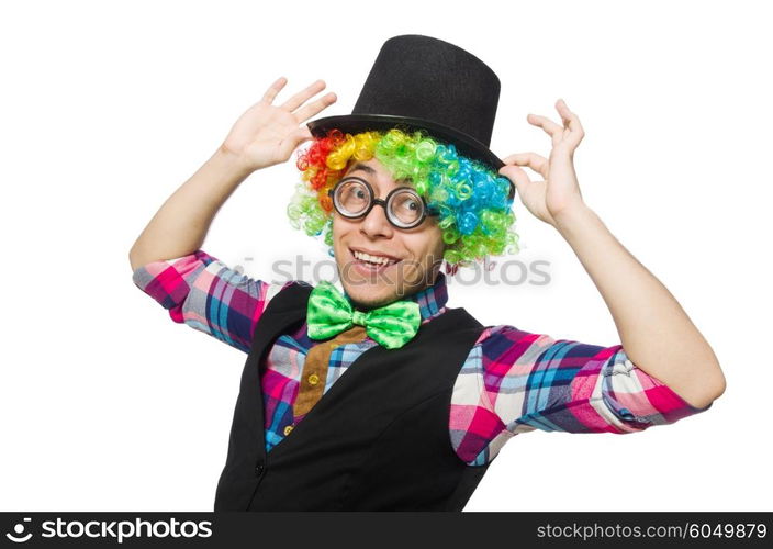 Clown isolated on the white background