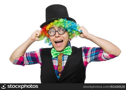 Clown isolated on the white background