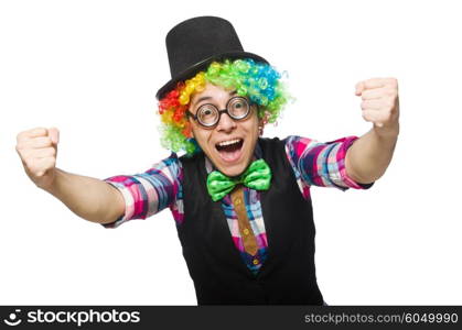 Clown isolated on the white background