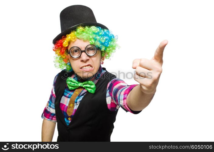 Clown isolated on the white background