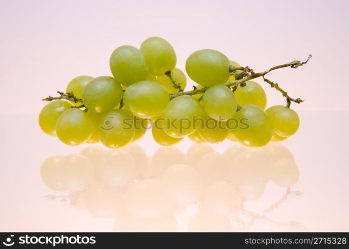 Cluster of green grapes