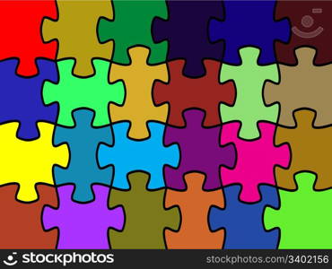 CMYK puzzle. vector