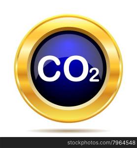 CO2 icon. Internet button on white background.
