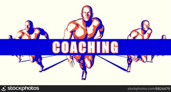 Coaching as a Competition Concept Illustration Art. Coaching