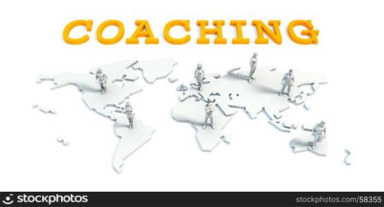 Coaching Concept with a Global Business Team. Coaching Concept with Business Team