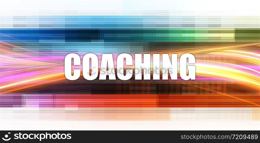 Coaching Corporate Concept Exciting Presentation Slide Art. Coaching Corporate Concept