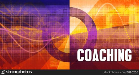 Coaching Focus Concept on a Futuristic Abstract Background. Coaching