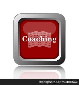 Coaching icon. Internet button on white background