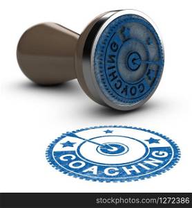 Coaching symbol achieve objective, rubber stamp over white background. Coaching Rubber Stamp
