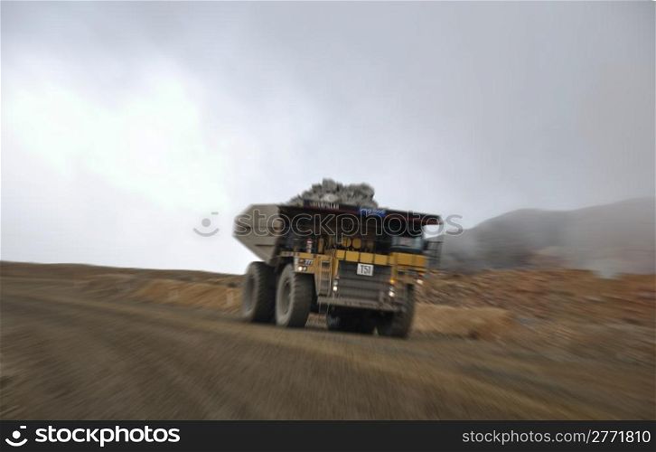 Coal truck at Stockton Coal Mine, West Coast, South Island, New Zealand