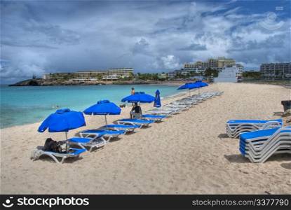 Coast in Saint Maarten Island, Dutch Antilles