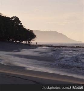 Coast of Costa Rica at dusk