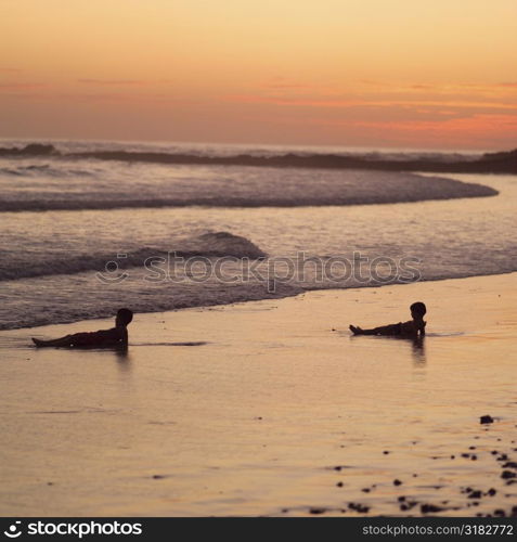 Coast of Costa Rica at sunset