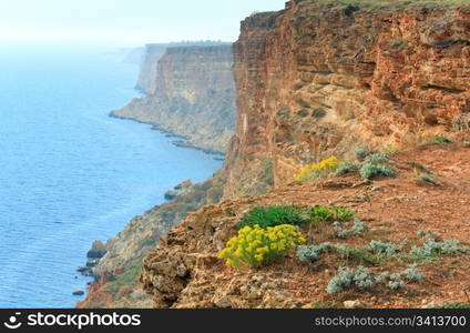 Coastal rock view from Phiolent Cape (Crimea, Ukraine)