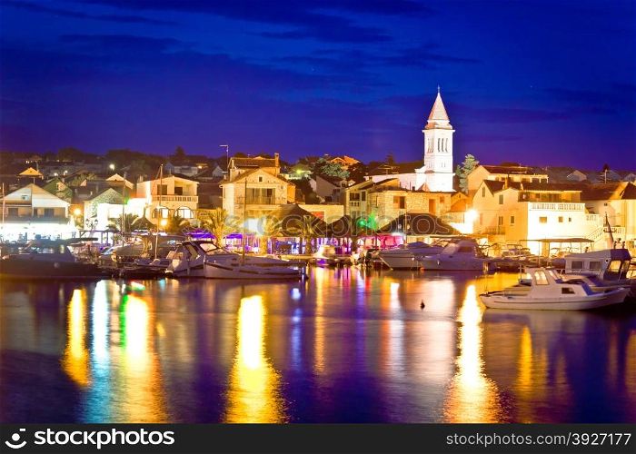 Coastal town of Pakostane evening view, Dalmatia, Croatia