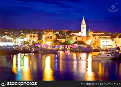 Coastal town of Pakostane evening view, Dalmatia, Croatia