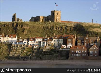 Coastal town of Whitby in North Yorkshire in the United Kingdom.
