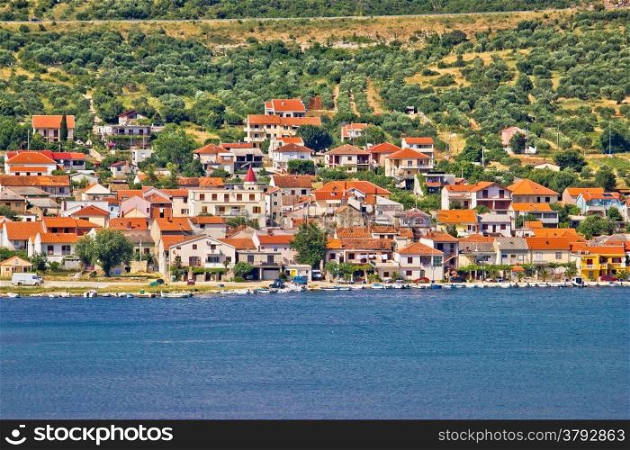 Coastal village of Posedarje in Dalmatia, Croatia