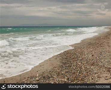 coastline in peninsula Kassandra,Greece